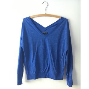 Blue and Silver V-neck